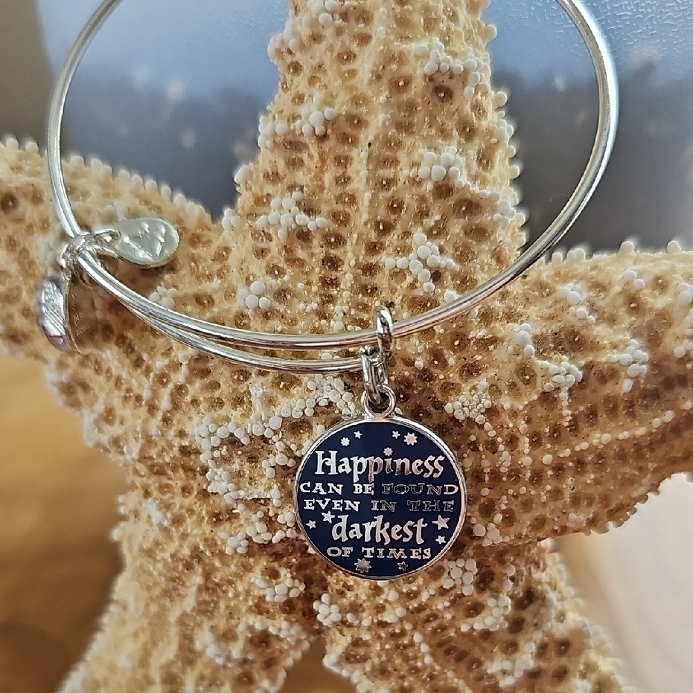 Alex And Ani Harry Potter Silver Charm Bracelet with Inspirational Quote - Picture 4 of 4
